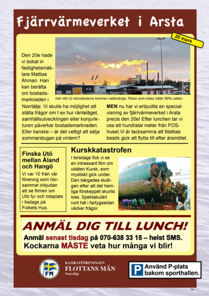 Besök på värmeverket efter ärtlunchen