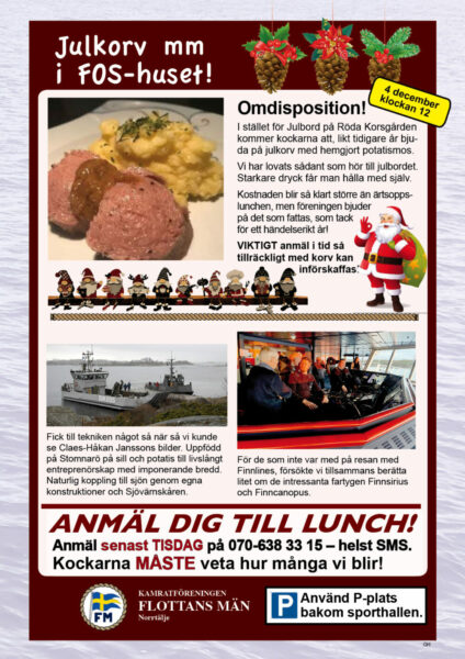 Årsavslutning med julkorv