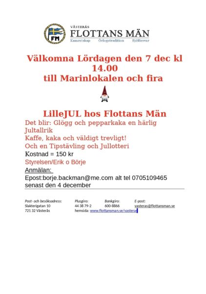 Luciamöte/"lillejul" @ Marinlokalen